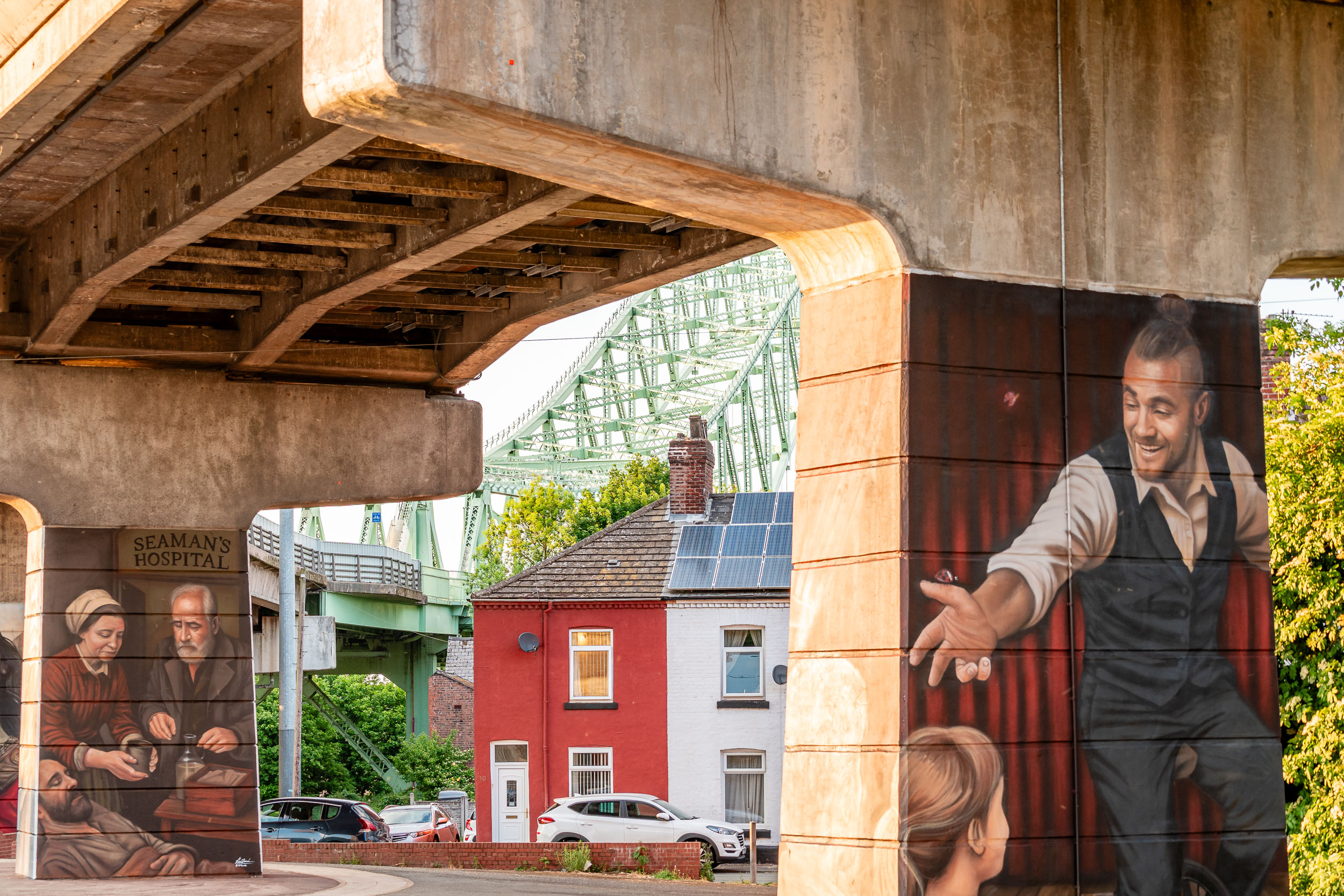 Murals in Runcorn of Shaws and Pubs by Lauren A Quayle