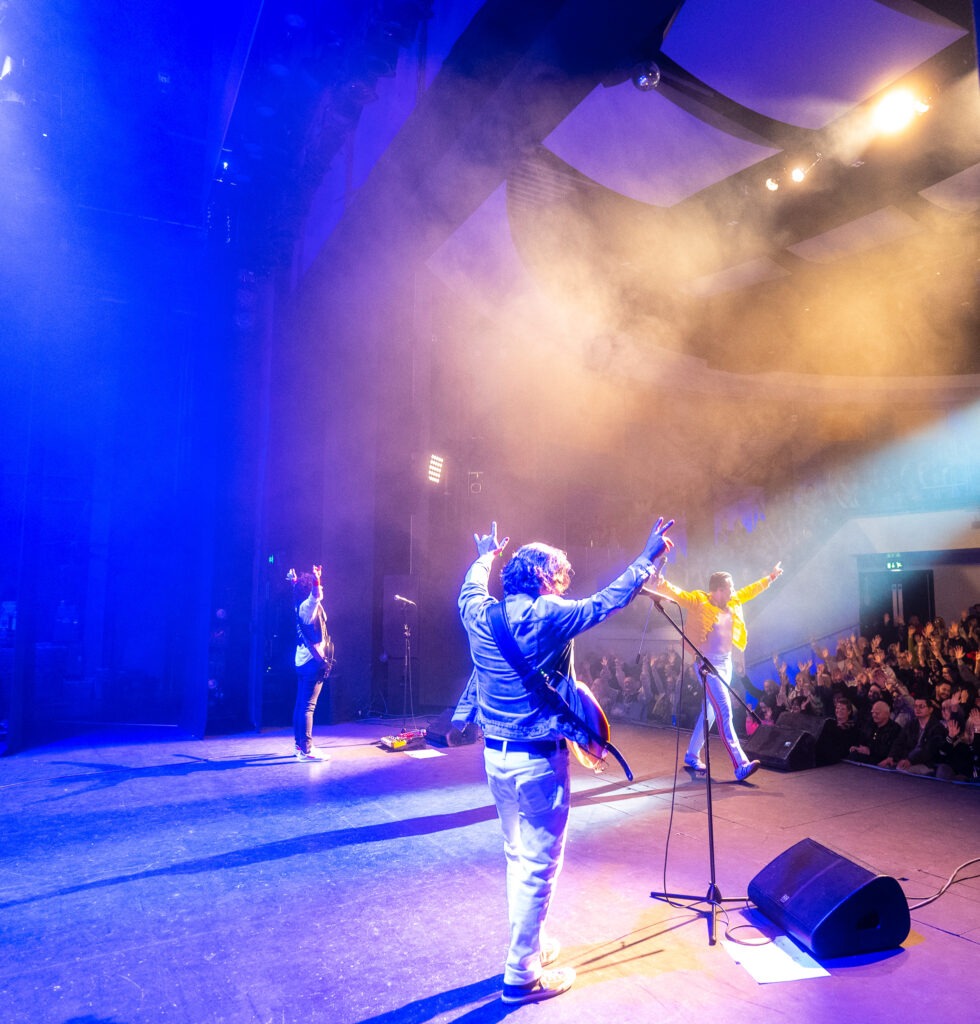 halton council brindley theatre gig, exteriors night, band, audi